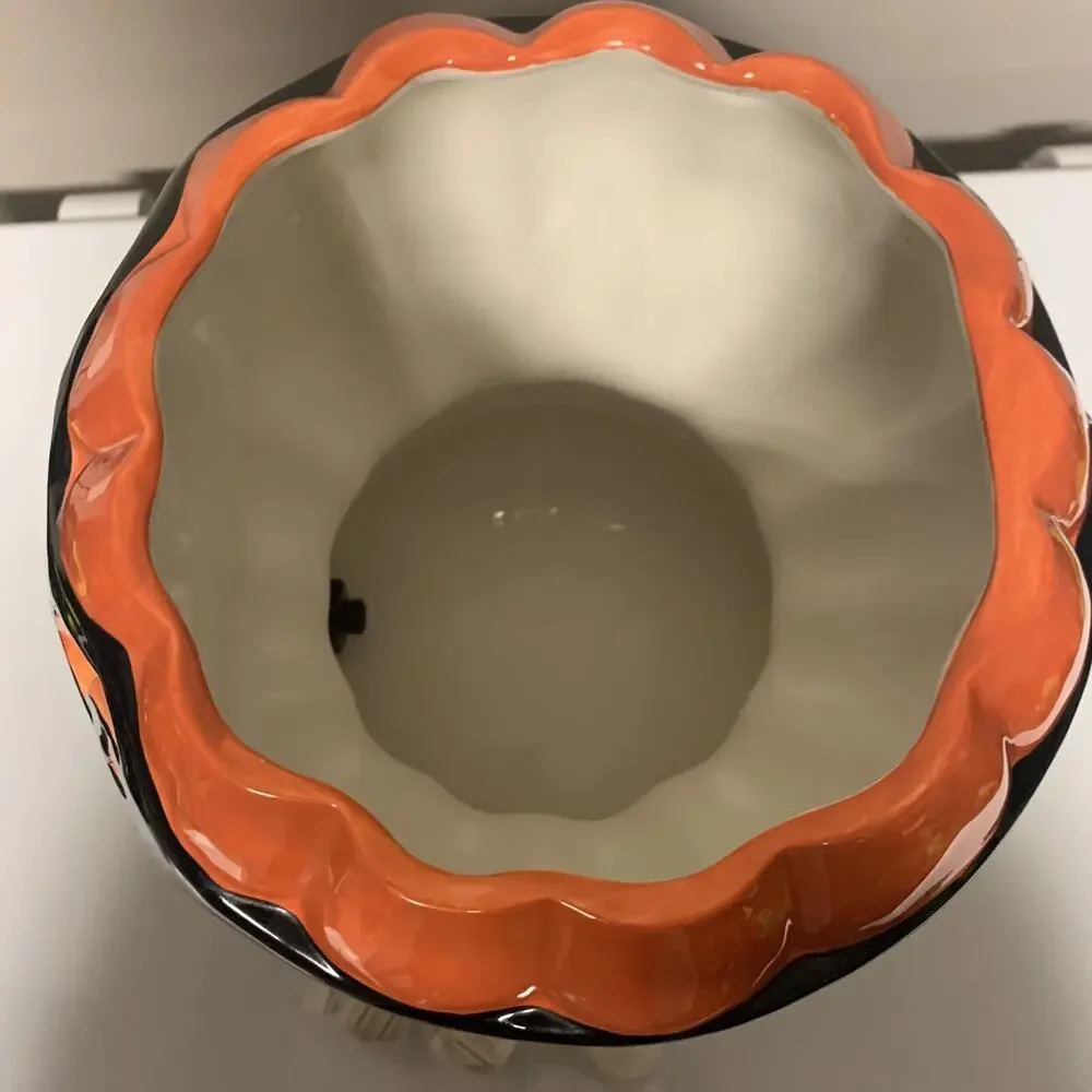 RARE Dept 56 Pumpkin Cider Drink Dispenser Masked Jack O Lantern Halloween 2008